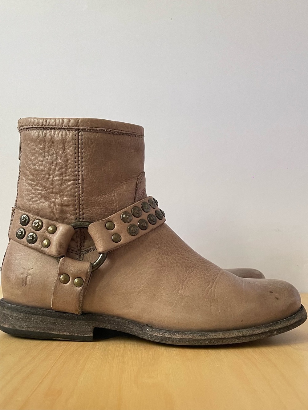 Frye Phillip Studded Harness Ankle Boot | US 6B
